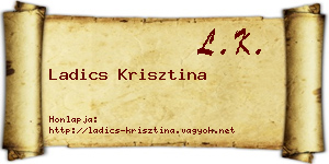 Ladics Krisztina névjegykártya