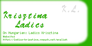 krisztina ladics business card